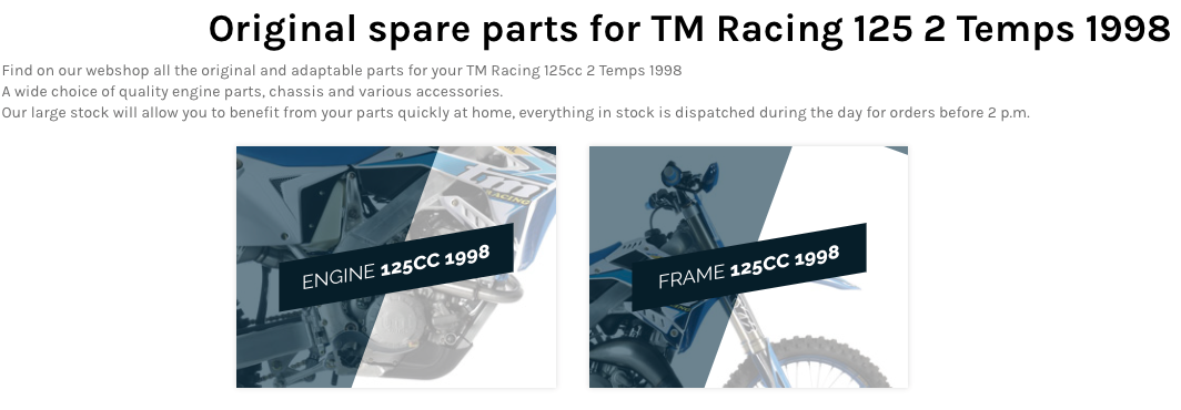 TM Racing parts list choice